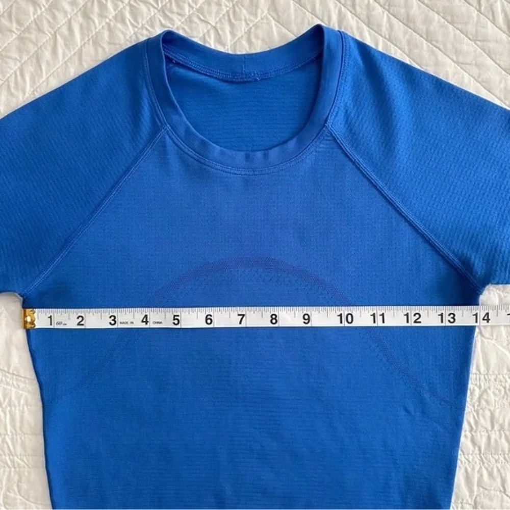 Lululemon Women's Blue Swiftly Tech Cropped Short Sleeve Shirt 2.0 Size 4 - Picture 6 of 12